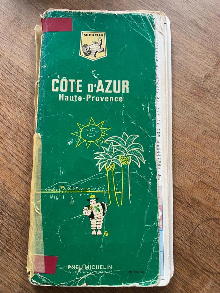 Michelin Côte d’Azur 1970 24ème édition vintage Mauvais état, Livres, Guides touristiques, Utilisé, Guide ou Livre de voyage, Europe