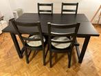 Table à manger extensible et 4 chaises, Quatre personnes, 150 à 200 cm, Comme neuf, Enlèvement