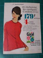 Coral lessive - publicité papier - 1966, Ophalen of Verzenden, Gebruikt, Overige typen