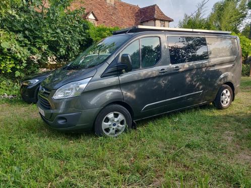 Ford Transit 2L1H Custom (dubbele cabine) incl Zonnepanelen!, Auto's, Bestelwagens en Lichte vracht, Particulier, ABS, Achteruitrijcamera