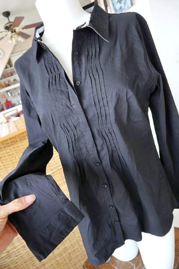 prachtig creatief overhemd blouse, Kleding | Dames, Blouses en Tunieken, Zo goed als nieuw, Maat 42/44 (L), Zwart, Ophalen of Verzenden