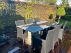 Granieten tuintafel met 6 stoelen, Tuin en Terras, Ophalen of Verzenden, Zo goed als nieuw