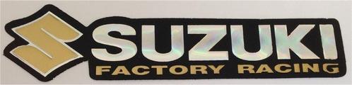 Suzuki Factory Racing metallic sticker #4, Motos, Accessoires | Autocollants, Envoi