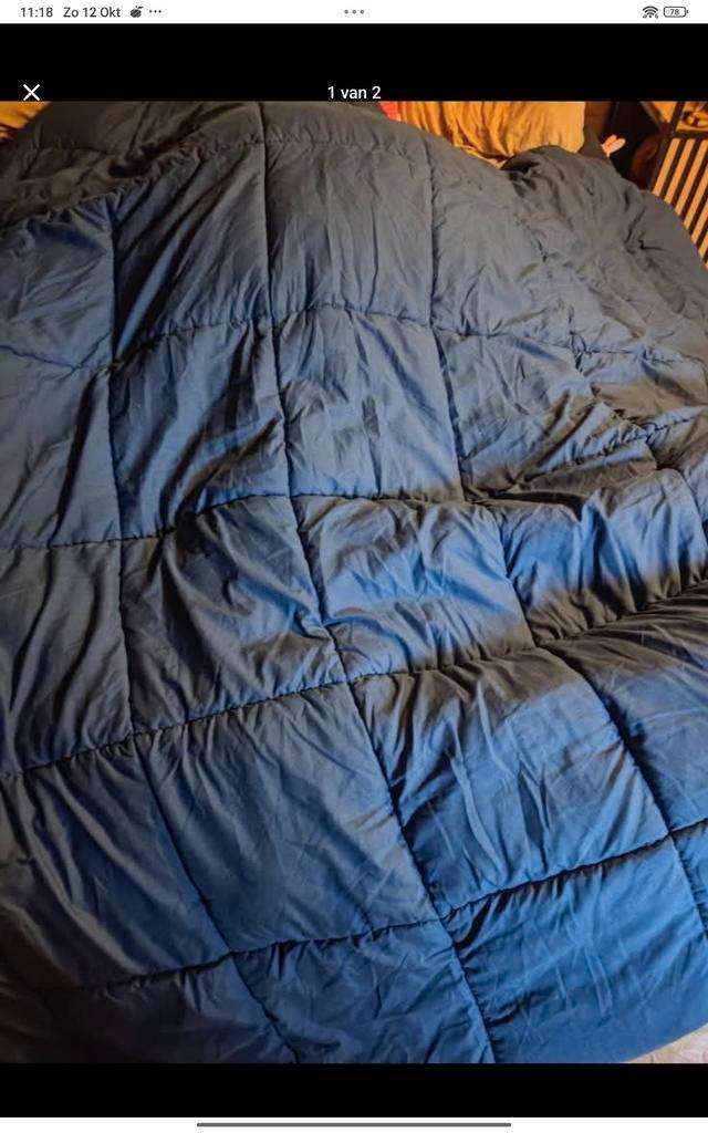 Winter en zomer dekbed, Huis en Inrichting, Slaapkamer | Beddengoed, Zo goed als nieuw, Blauw, Ophalen