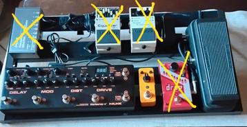 Pedale wha , Compresseur,  NUX cerberus et pedalboard + sac, Enlèvement, Comme neuf, Wah Wah