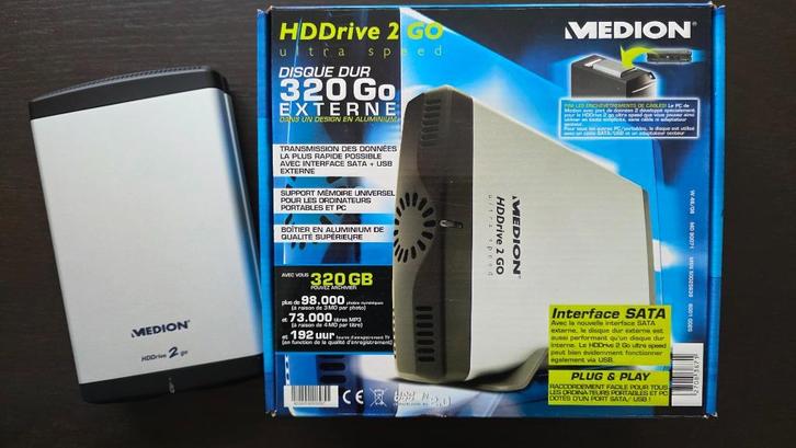 Externe Harde Schijf 320 GB, Computers en Software, Harde schijven, Zo goed als nieuw, Extern, HDD, USB, Ophalen