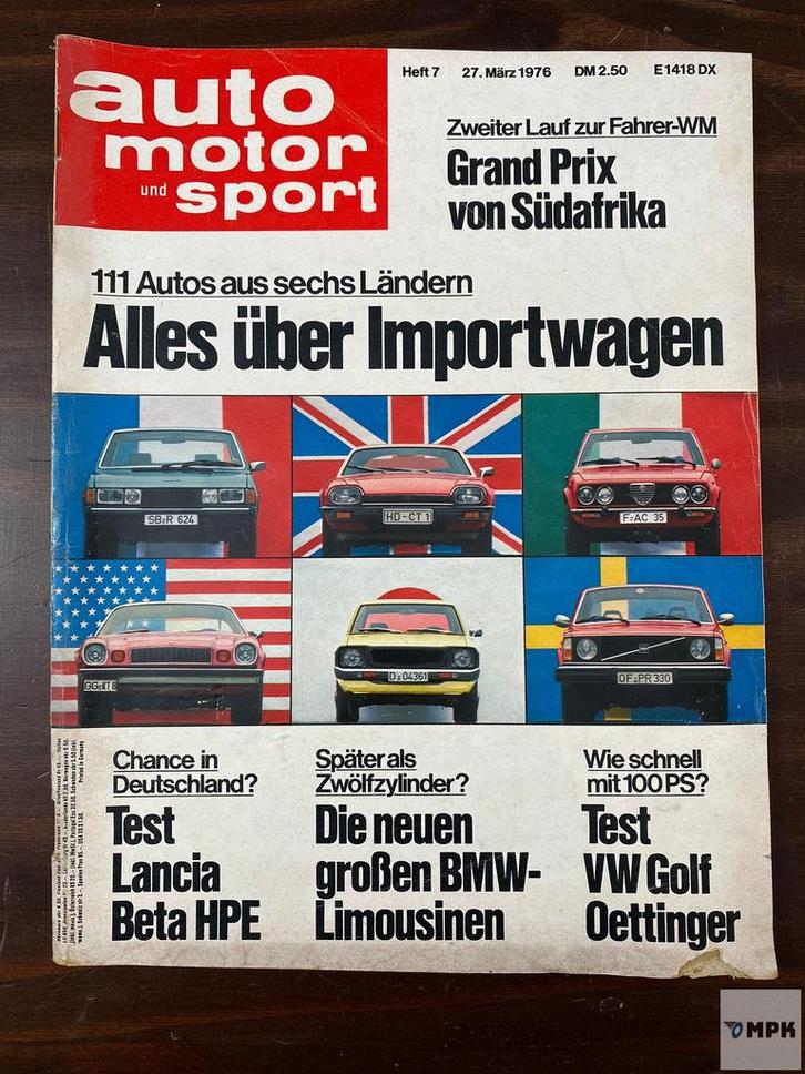 Magazine Auto Motor Und Sport 1976 #7 Duits, Boeken, Auto's | Folders en Tijdschriften, Gelezen, Ophalen of Verzenden