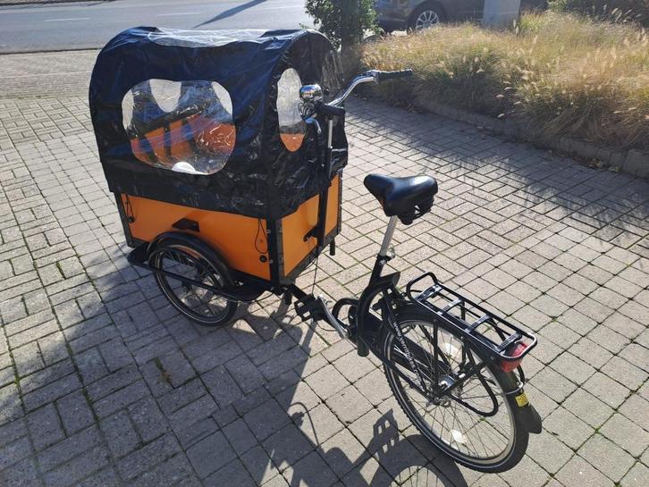 Bakfiets, Fietsen en Brommers, Fietsen | Bakfietsen, Gebruikt, 4 kinderen of meer, Huif, Opvouwbaar, Ophalen