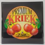 Reclamebord Kriek St Louis metaal 43cmx43cm, Ophalen of Verzenden, Gebruikt, Reclamebord