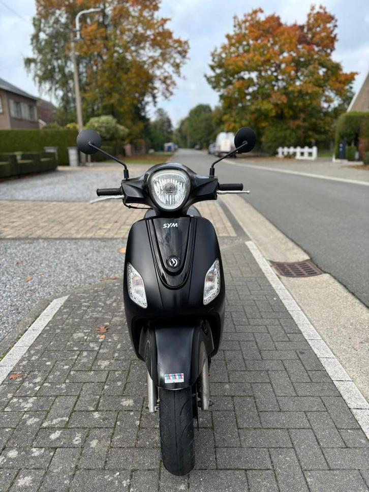 Sym Fiddle 3  – Mat Zwart | A-Klasse | Lage km-stand 6000, Fietsen en Brommers, Scooters | SYM, Zo goed als nieuw, Fiddle, Ophalen of Verzenden
