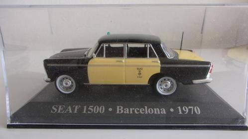 SEAT 1500 1970.TAXI de BARCELONE.EXC.ETAT,VITRINE, Hobby en Vrije tijd, Modelauto's | 1:43, Zo goed als nieuw, Auto, Overige merken