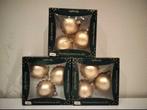 Negen Gouden Glazen Kerstballen, Diversen, Kerst, Ophalen of Verzenden, Gebruikt