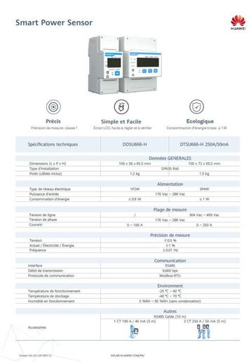 Huawei smart power sensor  triphasé, Bricolage & Construction, Enlèvement ou Envoi, Neuf, Autres types