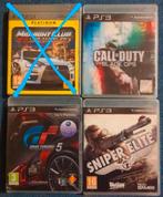 PS3: Gran Turismo 5,
Call of Duty Black OPS,
Sniper Elite, Games en Spelcomputers, Ophalen of Verzenden, Zo goed als nieuw