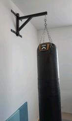 Bokszak echt leer + muurophanging., Sport en Fitness, Ophalen, Zo goed als nieuw, Bokszak