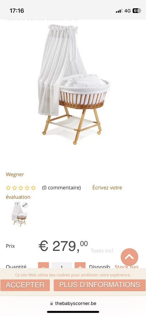 Berceau Christiane Wagner, Kinderen en Baby's, Kinderkamer | Commodes en Kasten, Gebruikt