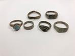 6 oude, Byzantijnse, Romeinse ringen, Verzenden, Brons