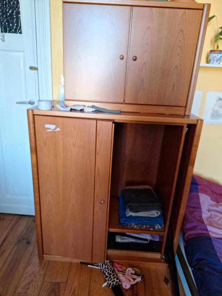 Ensemble TV Merisier à venir chercher ce w-e. sera demonté, Huis en Inrichting, Kasten | Computermeubels