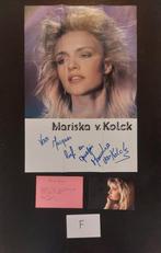 F originele handtekening Mariska van Kolck poster kaart, Ophalen of Verzenden