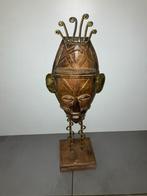 Senufo kpelie african mask op staander, ivoorkust, Ophalen