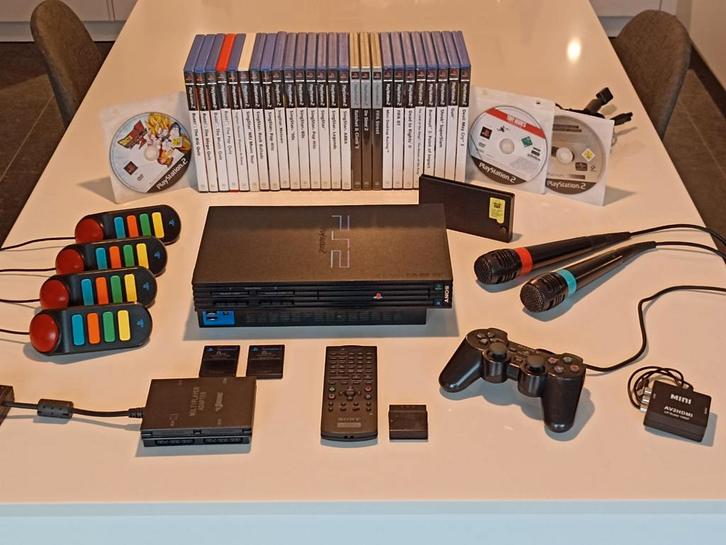Playstation 2 (PS2)  + games + singstar + Buzz +++, Games en Spelcomputers, Spelcomputers | Sony PlayStation 2, Zo goed als nieuw