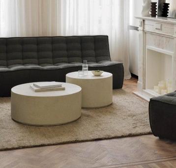 Tables basses Ethnicraft micro-ciment, Enlèvement, Comme neuf
