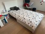Ikea 1-persoonsbed + dekbed/lakens, Huis en Inrichting, Ophalen, 90 cm, Eenpersoons, Wit