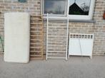 wit houten kinderbed, Huis en Inrichting, Slaapkamer | Bedden, Ophalen, Zo goed als nieuw, Wit, Verstelbaar