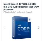 Intel Core i9 13900k CPU, Computers en Software, Processors, Intel Core i9, 4 Ghz of meer, Ophalen of Verzenden, 24-core