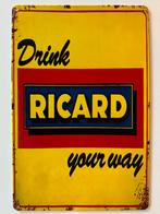 Metalen reclamebord Ricard, Verzamelen, Ophalen of Verzenden, Nieuw, Reclamebord