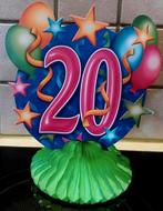 3 NIEUWE TAFELDECORATIES VAN 20 JAAR OUD, Ophalen of Verzenden, Nieuw, Feestartikel