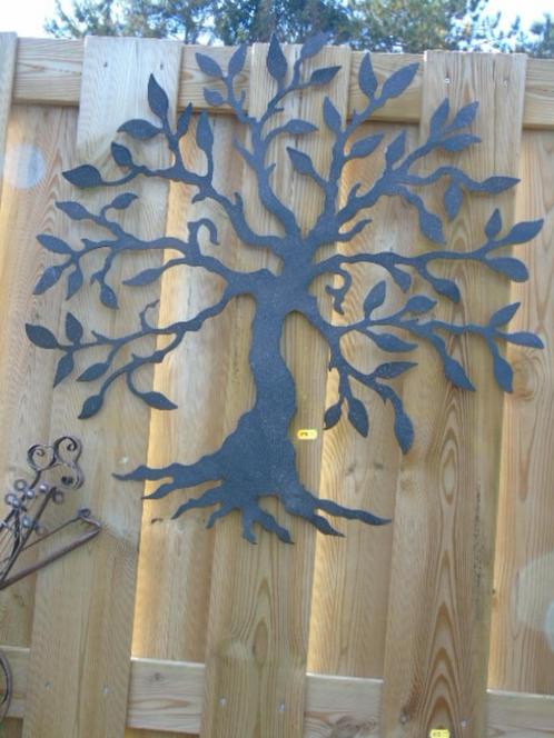Levensboom aan de muur in smeedijzeren pat bruin... promo 65, Tuin en Terras, Tuinwanddecoratie, Nieuw, Ophalen of Verzenden