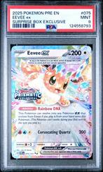 Eevee ex [Surprise Box Stamped] PSA 9 - 75/131 - Prismatic, Hobby en Vrije tijd, Ophalen of Verzenden, Zo goed als nieuw, Losse kaart