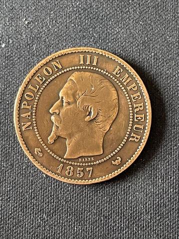 Munteenheid Frankrijk Napoleon III 10 centimes w 1857
