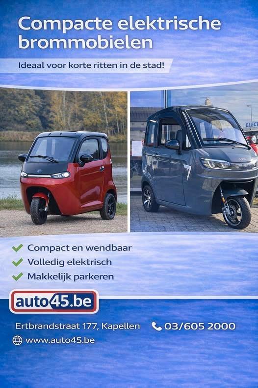 Electrische BROMMOBIEL   25/45kmu, Auto's, Overige Auto's, Bedrijf, Te koop, Elektrisch, Ophalen