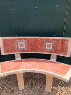 2 stenen tuinbanken met rugleuning, Tuin en Terras, Ophalen