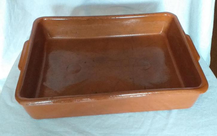Rechthoekige schaal van terracotta, Antiek en Kunst, Antiek | Keukengerei, Ophalen of Verzenden
