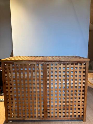 Panier à linge double en bois beschikbaar voor biedingen