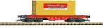 Wagon plat Rlmmps + container de 20’ jaune PIKO G 37706 – DB, Overige merken, Analoog, Zo goed als nieuw, Gelijkstroom