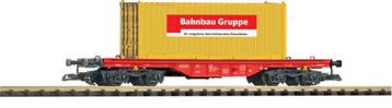 Wagon plat Rlmmps + container de 20’ jaune PIKO G 37706 – DB