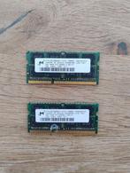 DDR3 SO-DIMM 2x2GB, Computers en Software, RAM geheugen, DDR3, Ophalen of Verzenden, Zo goed als nieuw, 2 GB