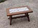 Ancienne table basse en chêne carreaux de faïence, Antiquités & Art, Enlèvement