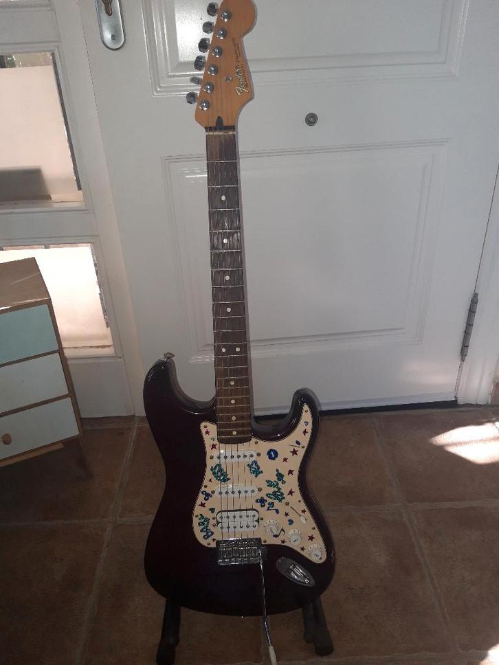 electrische gitaar Fender stratocaster mexico flightcase, Muziek en Instrumenten, Snaarinstrumenten | Gitaren | Elektrisch, Gebruikt