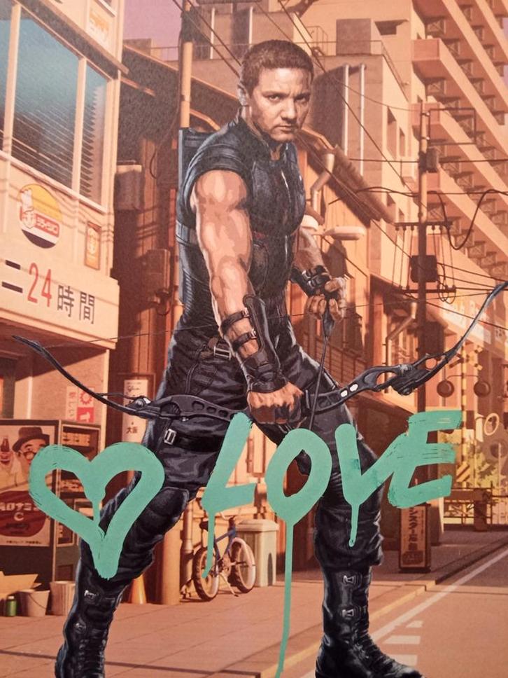 Death NYC Hawkeye, Antiek en Kunst, Kunst | Litho's en Zeefdrukken, Ophalen of Verzenden