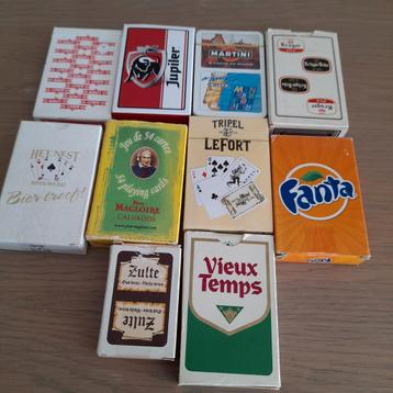 10 spellen speelkaarten - bieren en dranken  ( lot) beschikbaar voor biedingen