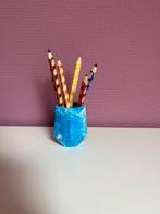 Jesmonite pennehouder of vaasje, Huis en Inrichting, Minder dan 50 cm, Nieuw, Overige materialen, Blauw