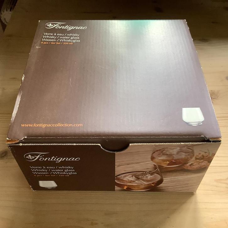 Fontignac whisky/water glas, Verzamelen, Glas en Drinkglazen, Zo goed als nieuw, Borrel- of Shotglas, Ophalen of Verzenden
