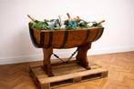Rustieke halve wijnvaten deco/koeler/drankkoeler–massief, Tuin en Terras, Ophalen, Zo goed als nieuw, Hout