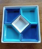 6-delig blauw/wit keramisch tapas aperitief set, Ophalen, Zo goed als nieuw