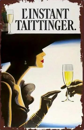 Reclamebord vintage Instant Taittinger - mancave poolhouse beschikbaar voor biedingen